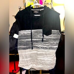 Men's Hard Edge Color Block Hooded Tee